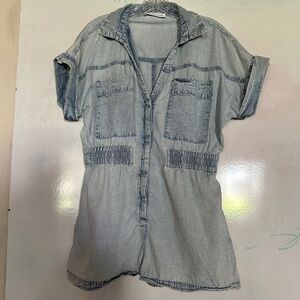 Moonflower The Label blue jean romper